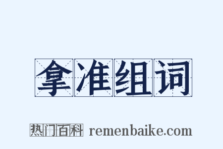 拿准组词是什么意思的图片